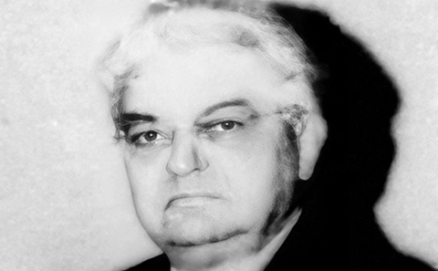 Black and white photo of a man